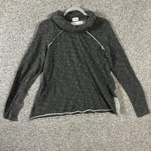 Free People Beach Women's Size Medium Gray Long Sleeve Cowl Neck Sweater
